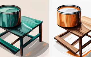 A wooden object like a chair or table