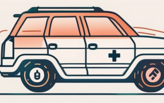 A car parked on the side of the road with an open hood