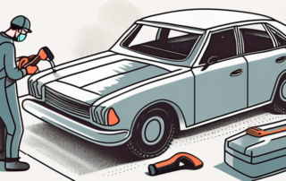 A car being sanded down