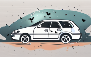 A car with bird droppings on it