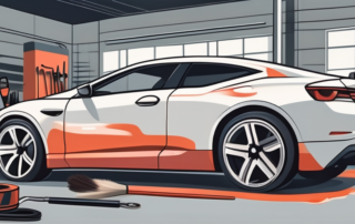 A matte finish car freshly painted with clear lacquer