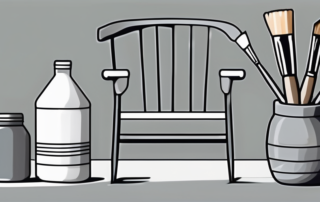 A can of matte gray paint with a paintbrush next to it