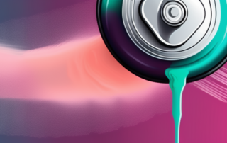 A spray paint can next to an aluminium object