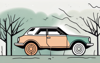 A car gradually deteriorating over the course of four seasons