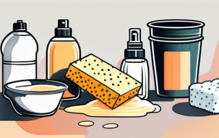 Various household items like a sponge