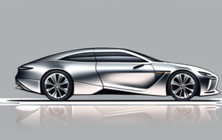 A silver car halfway through the foiling process