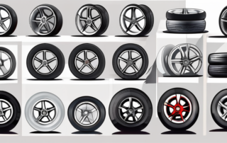 Alloy wheels in different stages of refurbishment