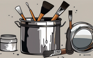 A metallic object with visible scratches or damage