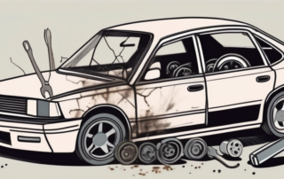 A damaged car clutch with visible signs of wear and tear