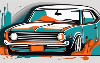 Various car parts such as a hood