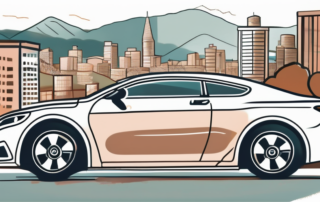 A car with an open checkbook on its hood