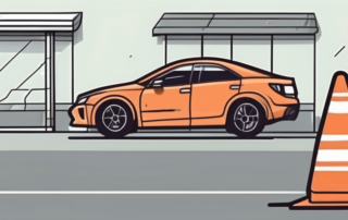 A car with visible signs of repair