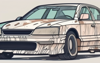 A car with peeling clear coat paint