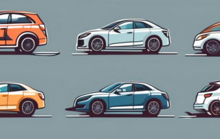 Various types of cars in different colors