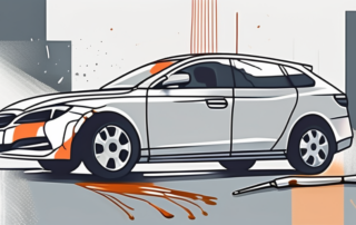 A car with a scratch on its surface