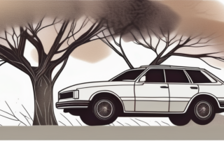 A car parked under a tree