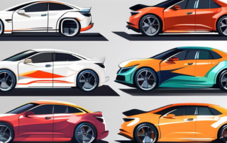 Various car models in different colors