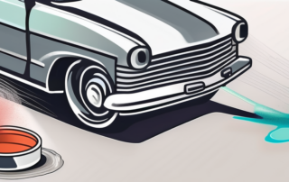 A spray gun applying a thin layer of paint on a car's surface