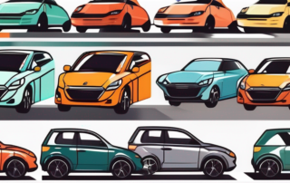 Various cars in different colors