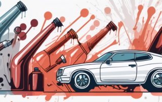 A spray can with a glossy finish