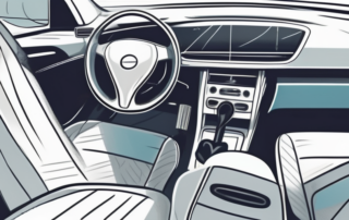 An open car interior focusing on the air conditioning system