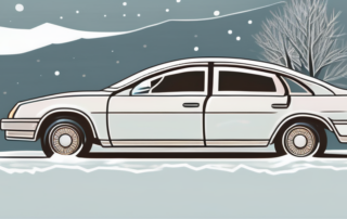 A car driving on a cold