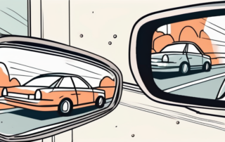 A car side mirror being replaced