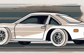 A car with visible parts such as the engine
