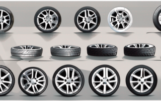 Damaged aluminum car wheels before and after the repair process