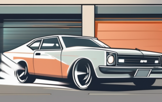 A car with visible scratches on its body