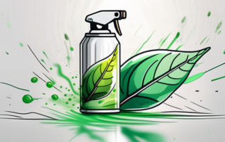 A spray can spraying a clear