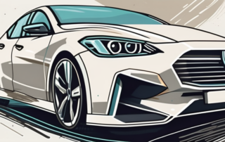 A car's bumper with visible scratches on one side and a polished