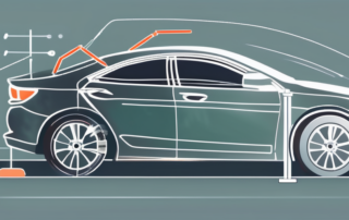 A car with visible scratches being treated with smart repair tools