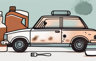 A car with visible rust spots