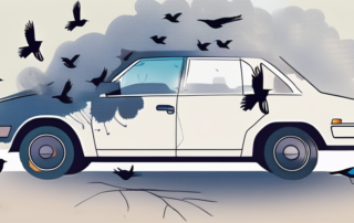 A car with visible paint damage