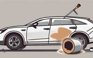 A car with noticeable scratches on its surface