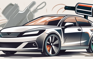 A car with a visible scratch on its paintwork