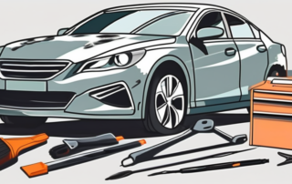 A car with noticeable stone chip damage on its paintwork