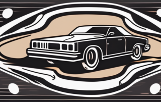 A car with an open hood