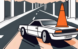 A car with visible dents and scratches on its body