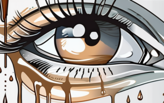 A clear varnish can with a paintbrush