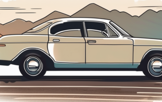 A used car in pristine condition with a 'for sale' sign on it