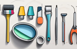 Various plastic objects being repaired with a fiberglass filler