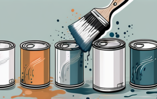 A paintbrush dipping into a can of mipa härter