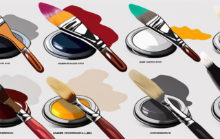 Various car paint color swatches