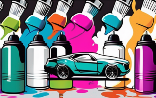 A variety of spray cans with different vibrant colors