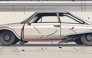 A car with its clear coat peeling off