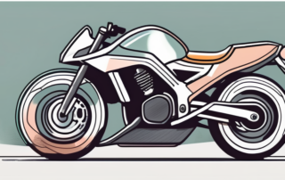 A motorcycle with a focus on its freshly powder-coated wheels