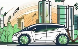 An electric car and a combustion engine car side by side