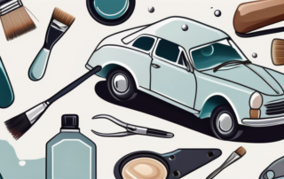 A car with visible signs of stone chip damage on the paintwork